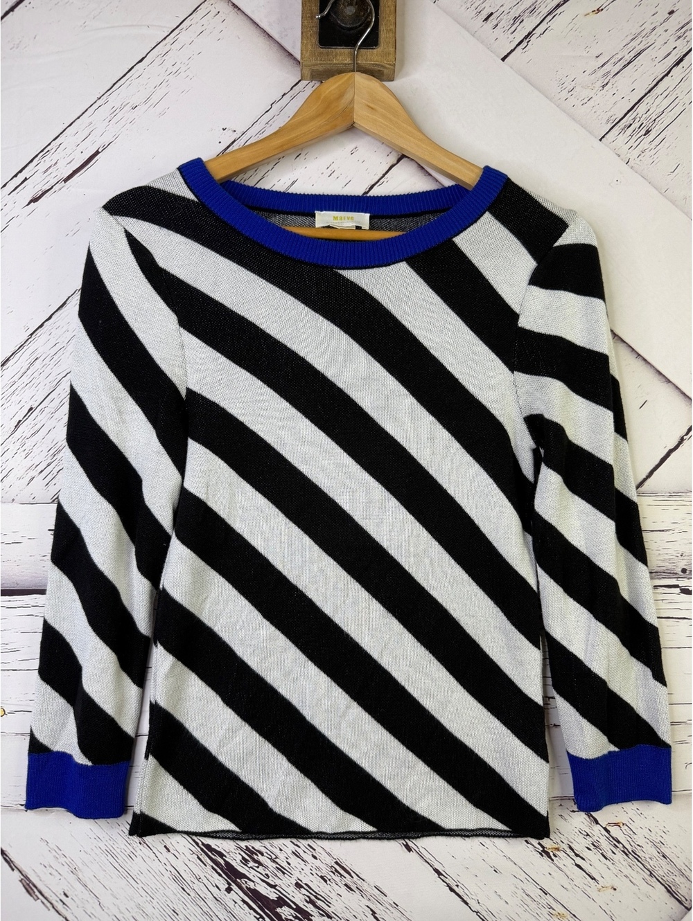 Anthropologie Maeve Striped Pullover Sweater Women’s XS Mod Style
